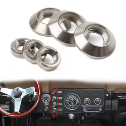 6pcs/kit Metal Dash Switch Bezel & Nut For Jeep CJ5 CJ7 CJ8 1972-1986 Lights Wiper Fan Replacement Automobiles Parts