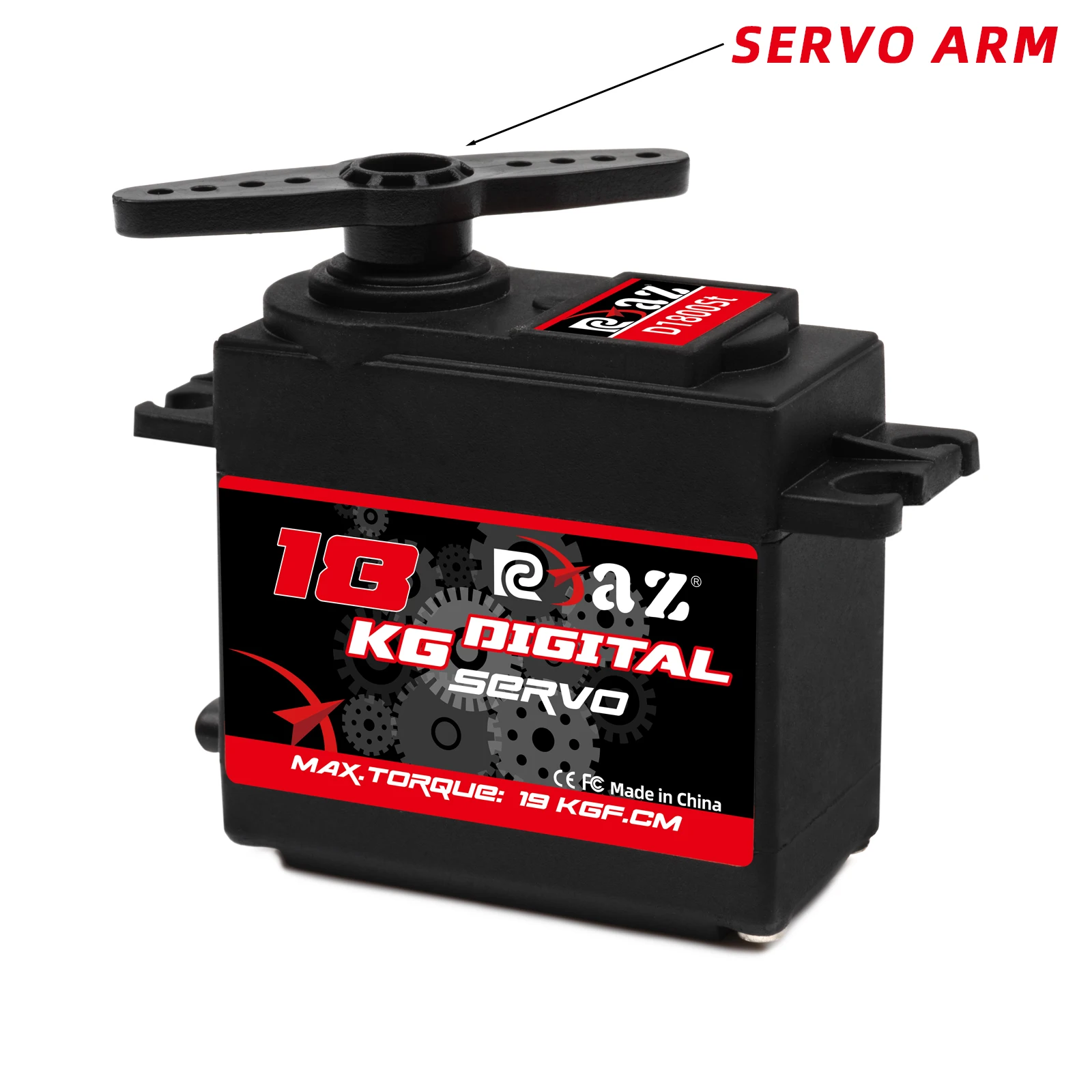 RCXAZ Digital Servo Rotation 180° Metal Gear Servo 18KG 20KG 24KG High Speed Servo for RC Car Robot Boat RC Helicopter