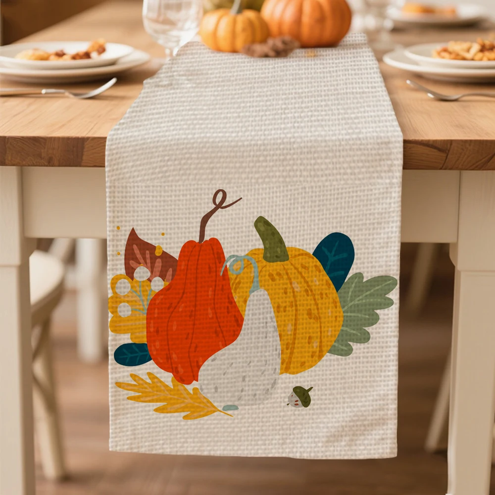 

table runners autumn Pumpkin pattern Table decoration and accessories for Festival party Thanksgiving Day tablecloth