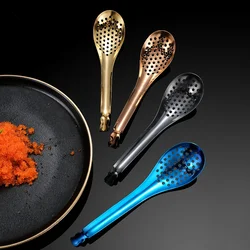 304 Stainless Steel Kitchen Spoon with Holes Acrylic Molecular Cuisine Caviar Builder Roe Sauce Strainer Cooking  Gadgets