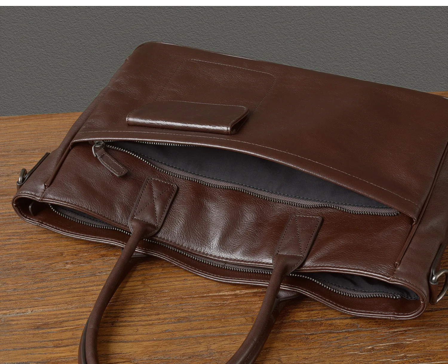 PNDME Vintage hochwertige Herren-Aktentasche aus Rindsleder der ersten Schicht, Business-Luxus-Handtasche aus echtem Leder, Messenger-Tasche – Detail 13