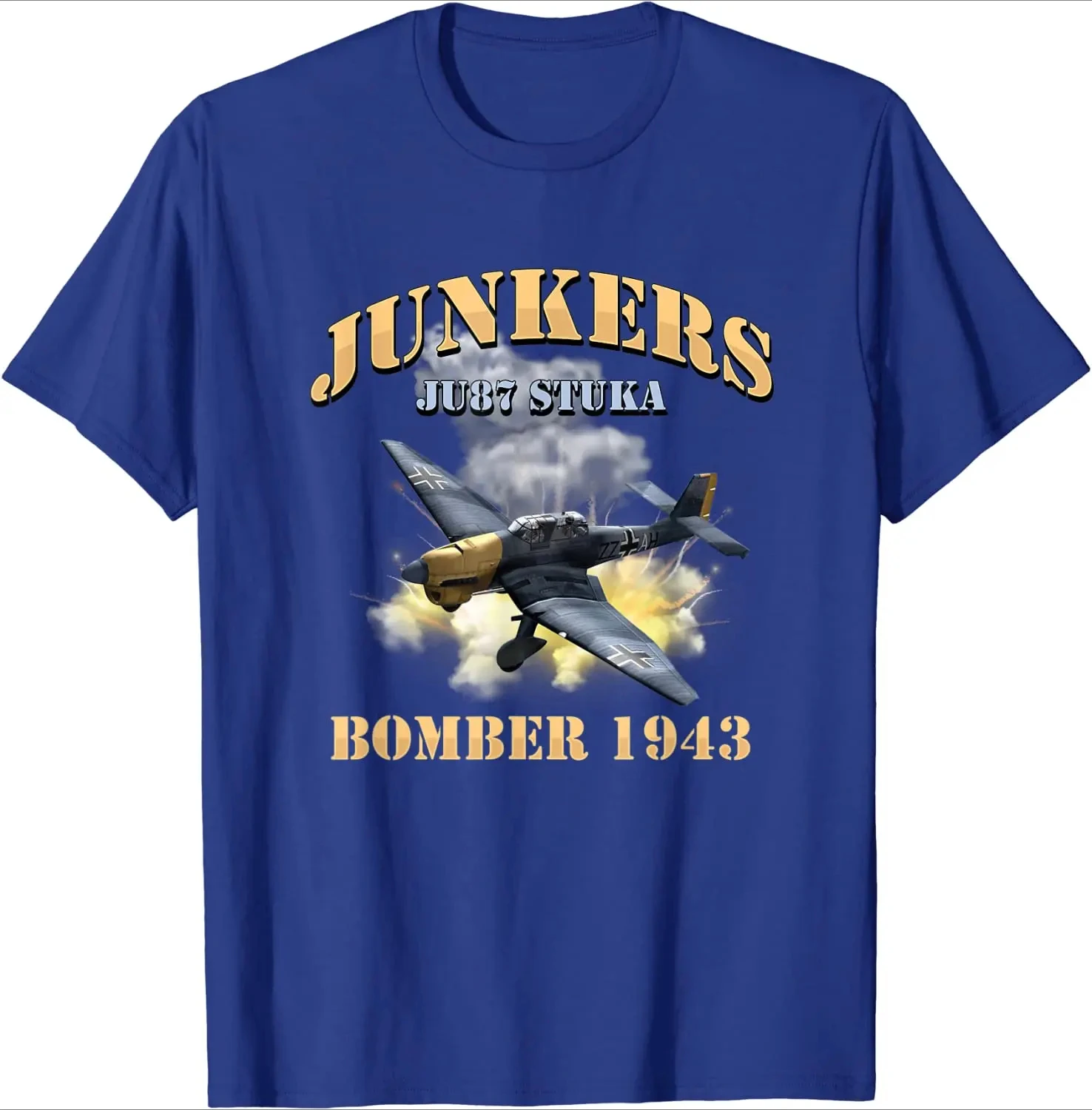 WW2 Aviation Gift Vintage German Ju-87 Stuka Dive-bomber T-Shirt 100% Cotton O-Neck Short Sleeve Summer Casual Mens T-shirt