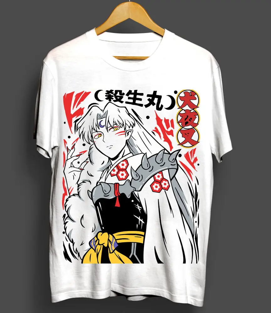 T-shirt Inmkasha Sesshomaru pour filles, Red Moon Inu Yasha, Anime Manga Gifts, Toutes tailles