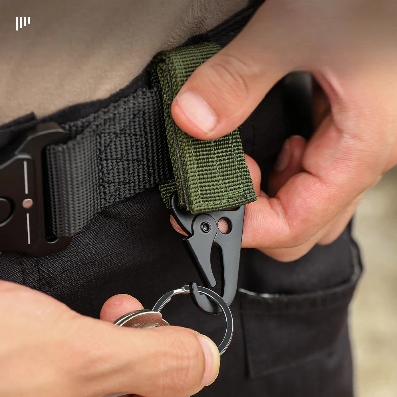 2PCS Edc Outdoor Tactical Nylon Multi Functional Buckle Eagle Beak Hook Backpack Velcro Strap Rock Climbing Hiking Beverage image 6