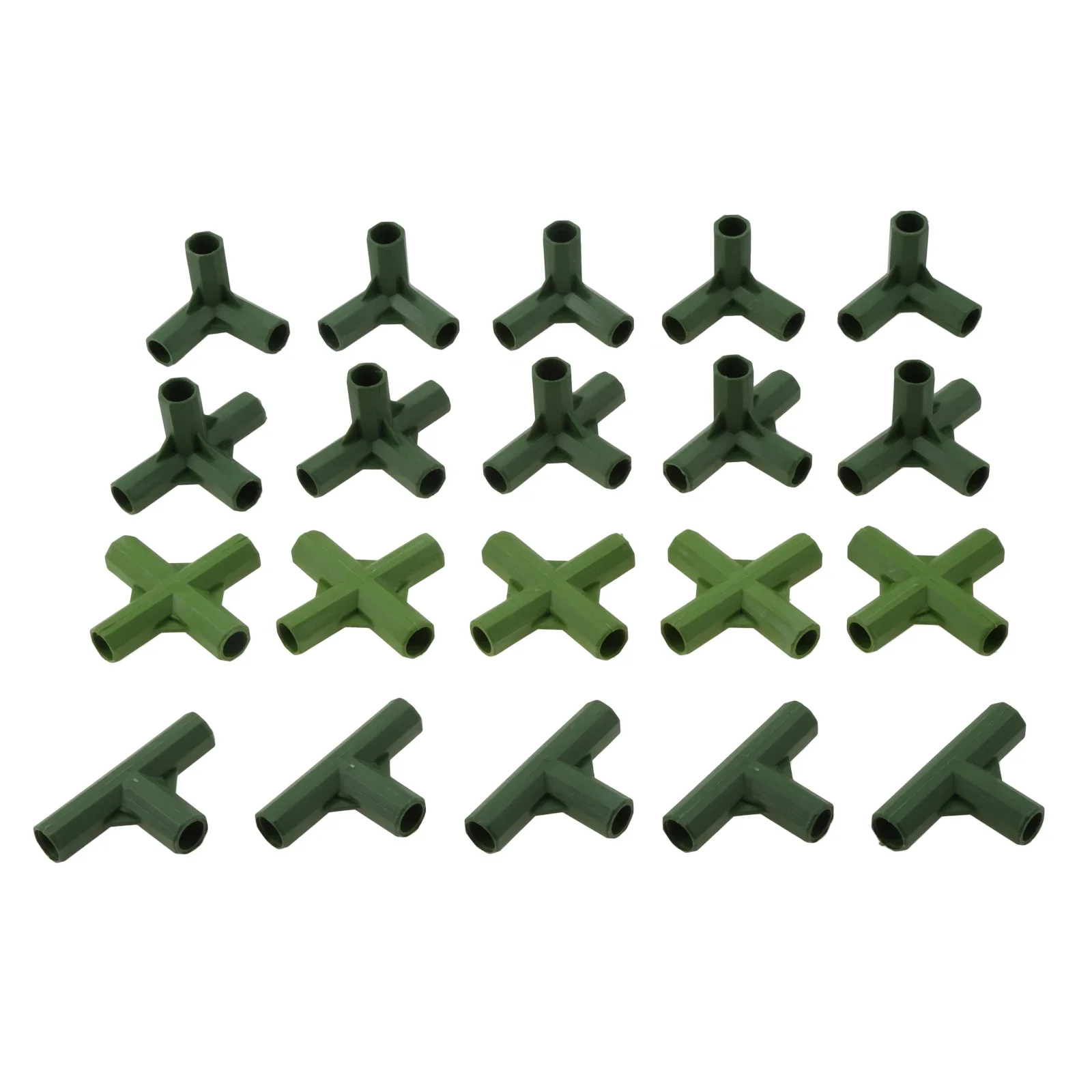 10pcs 3-way 4-way Plant Frame Connectors Right/Flat Angle 11mm Plastic Stake Edging Corner Support Greenhouse Gardening Supply