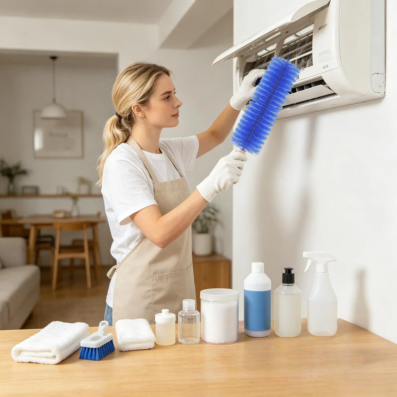 Fan Cleaning Brush Flexible Dust Removal Brush Washable  Blind Cleaner Duster Tool for Air Vent Window Track Keyboard AC Corner