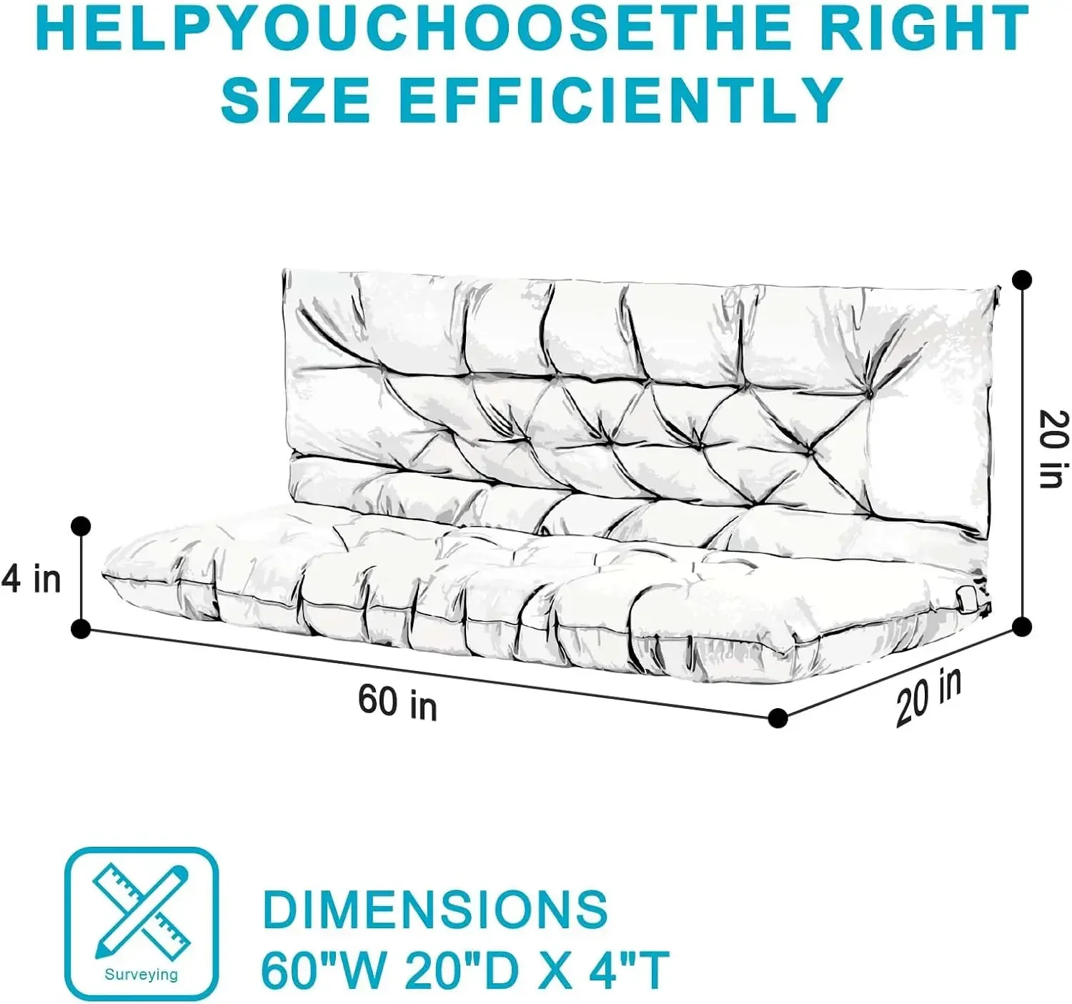 Outdoor Schommelkussens, Waterdichte Schommelkussens 3-zits Vervanging Met Rugleuning, Outdoor Verdikt Bankkussen