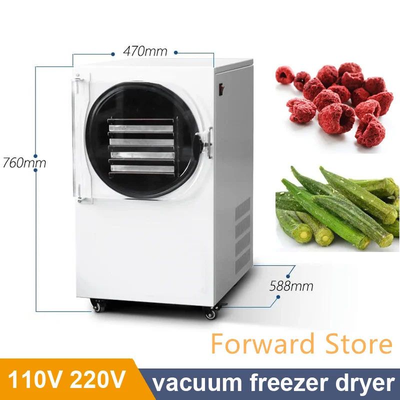 -55 degree Low Temperature Vacuum Freeze Dryer Machine Vegetables Fruit Vacuum Freeze Dryer Mini Lyophilizer Food Freeze Drying