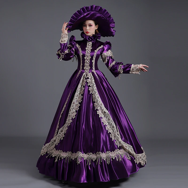 Robe de Rhhaut de gamme pour Halloween, robes de soirée médiévales Marie Court, Rhbaroque victorien, fête de théâtre, quelle que soit la masade Tim