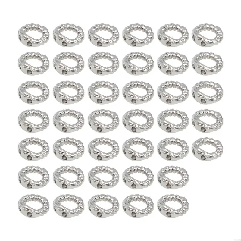  Jewelry Connector Rings for Jewelry Making, Closed Double Hole Findings, 40 Piece Copper Base Set for Linking Work