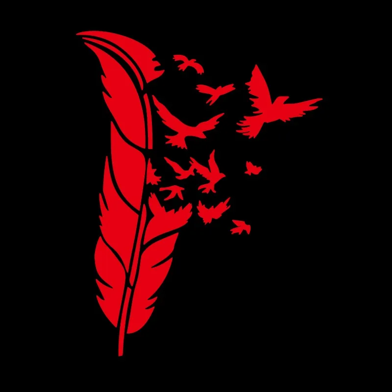 

Vivid feathers transform into an eagle creative&funny stickers for cartoon fans&lover,high quality for car trucks motorcycles