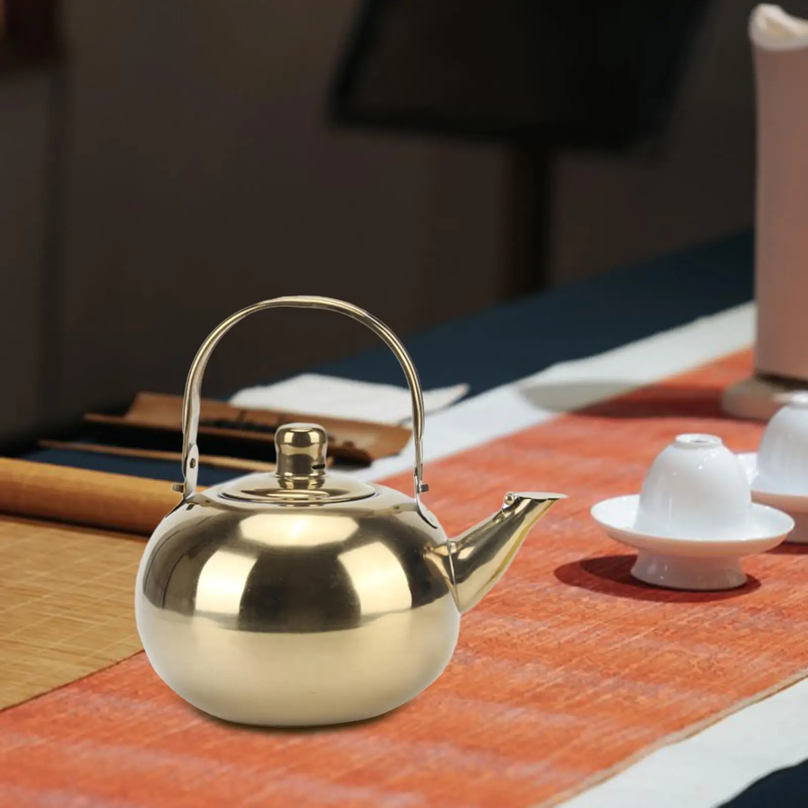 Teapot with Filter Cooking Cook Pot with Anti Scald Handle Water Kettle Kitchenware Spout with Lid Garden Stoves Pot Coffee Pot