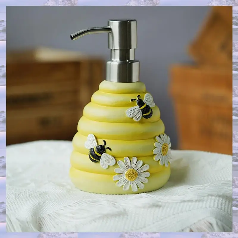 

2025-Bee Soap Dispenser Decorative Hand Pump Refillable Soap Dispenser Liquid Container For Shampoo Lotion Dispenser Novelty