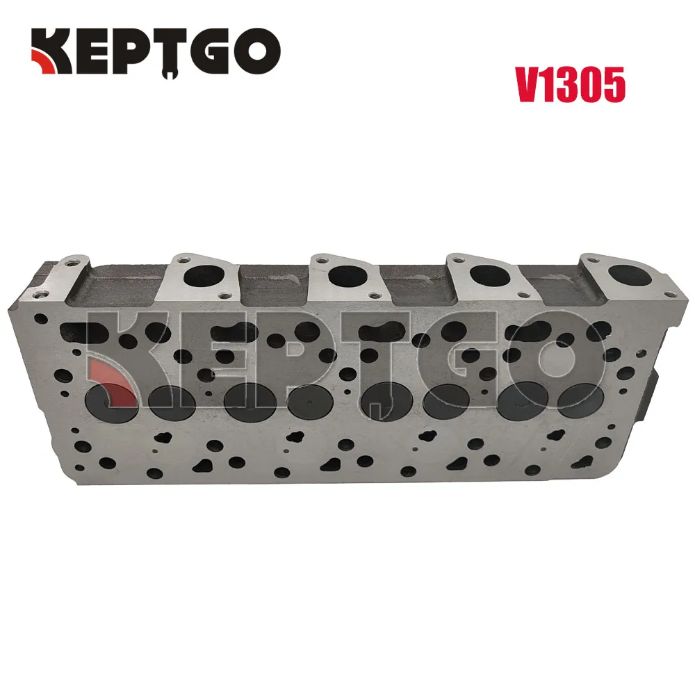 New V1305 Complete Cylinder Head Assy & Full Gasket Set For Kubota Engine