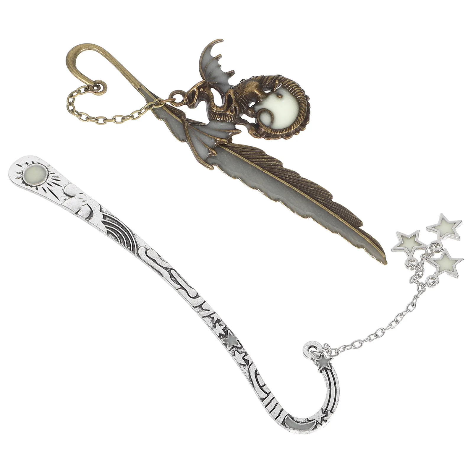 2-unidades-de-marcadores-de-livros-que-brilham-no-escuro-com-design-vintage-de-dragao-voador-e-estrela-acessorios-decorativos-para-leitura-marcadores-de-livros-com-pingente-de-metal-exclusivo