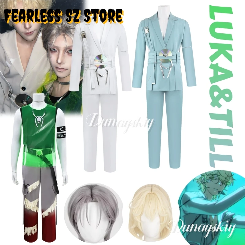 

Alien Stage Luka Cosplay R7 Till Suits 할로윈 의상 Wig Decor Party Clothing Performance Uniform White Suit Halloween Christmas