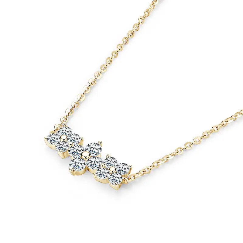 OXTAO Certified Moissanite Lucky Four-leaf Necklaces Earrings Bracelet for Women 100% S925 Silver Jewelry Accessory Sets - Image 19