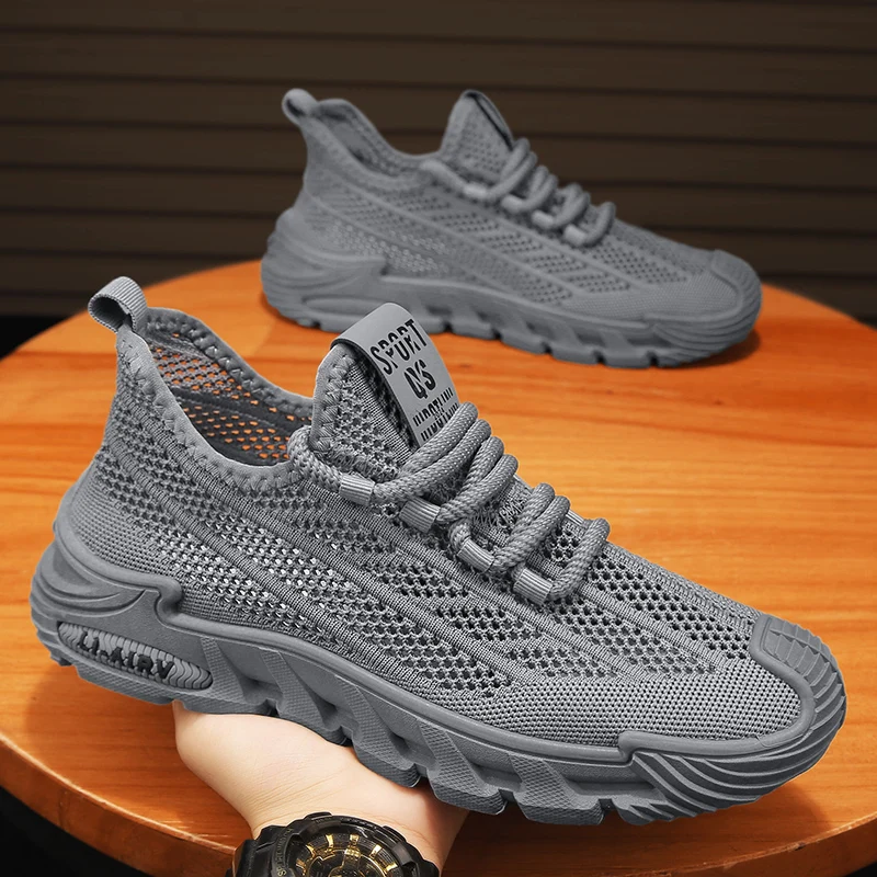 

Men's Summer Breathable Anti-Slip Deodorant Hollow Mesh Work Leisure Running Sports Fashion Shoes Soft Bottom Casual Shoes