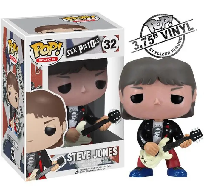 Funko pop Sex Pistols Johnny Rotten 20# Sid Vicious 21# Steve jones 32# Figures Limited Edition Collection 10cm Toys