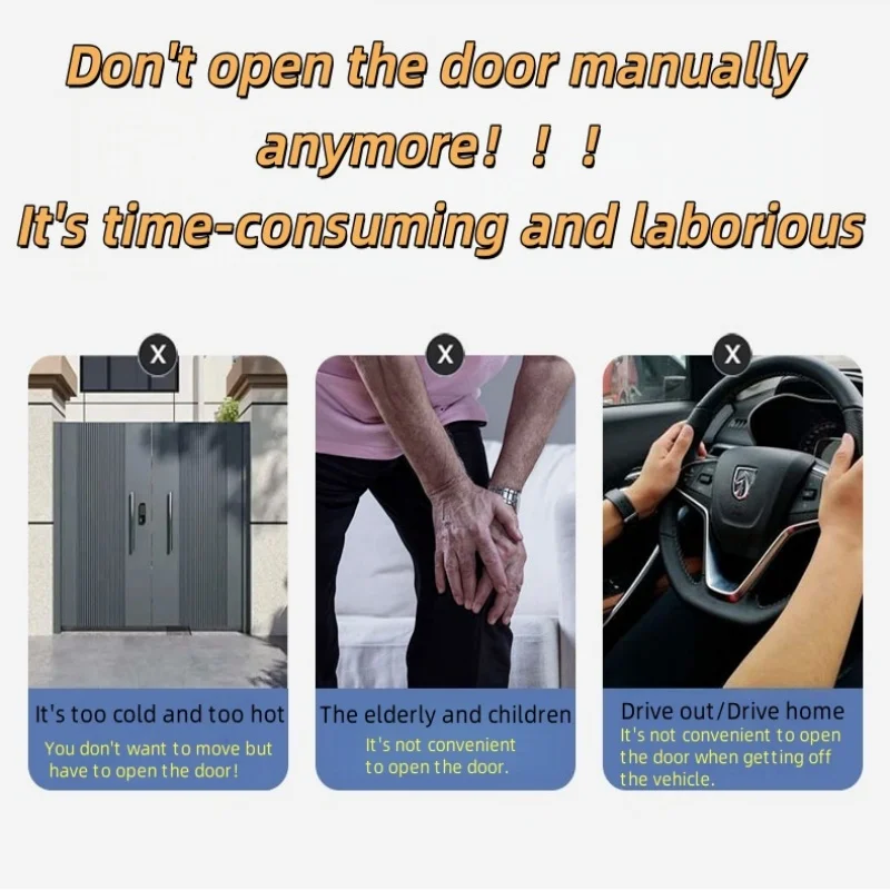 Умный электрический дверной доводчик с углом 90, 24 В постоянного тока, автоматический оператор с дистанционным управлением для боковых дверей двора