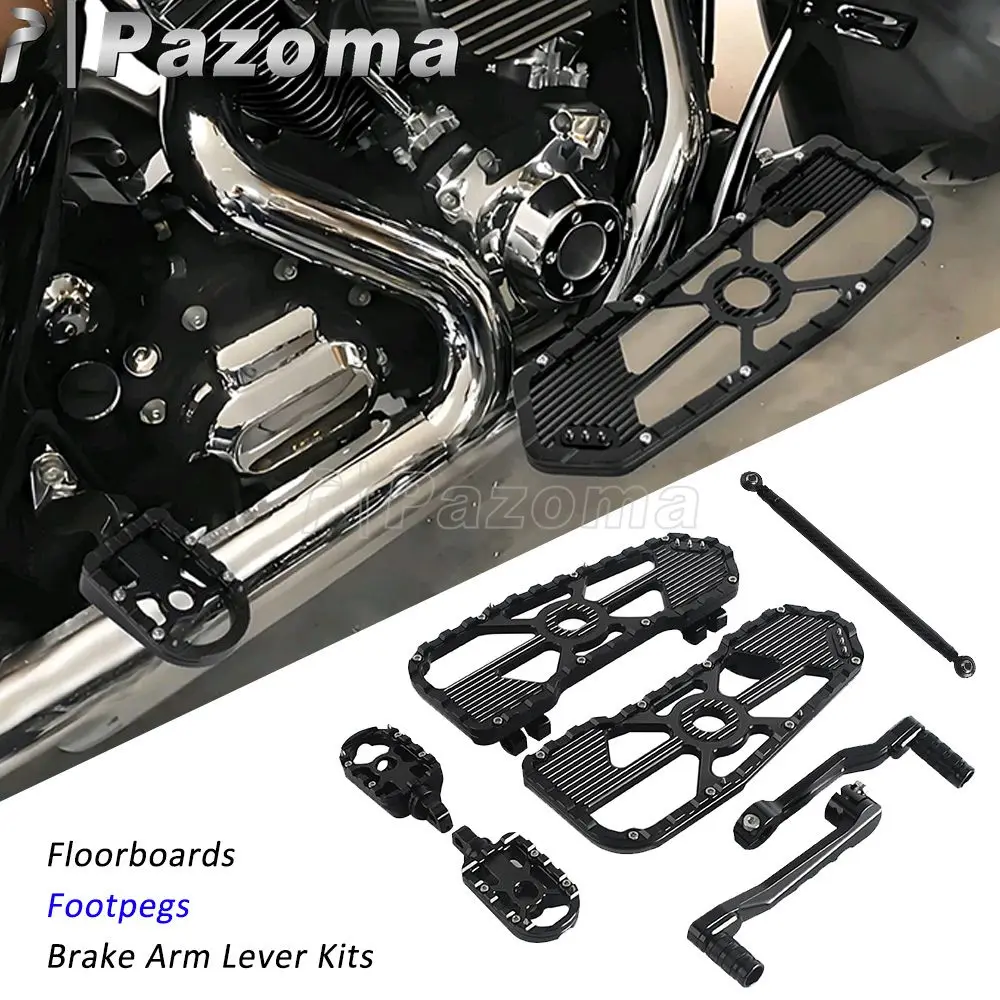 Rear Foot Brake Levers Pedal Footpegs Motorcycle Shifter Linkage Rod For Harley Road Glide FLTR FLTRX Special FLTRXS CVO FLTRXSE