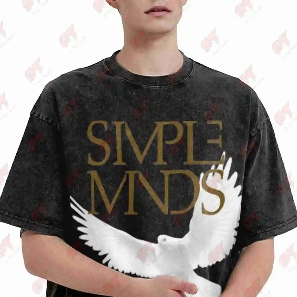 Simple Minds Once Upon A Time 1986 Vintage Washed Tee Pure Cotton T-Shirt