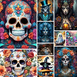 Skull Face Art Paintings By Numbers DIY Craft Kit For Adults Bedroom Decoration Personalized Gift Ideas Free Shipping 2023 HOT