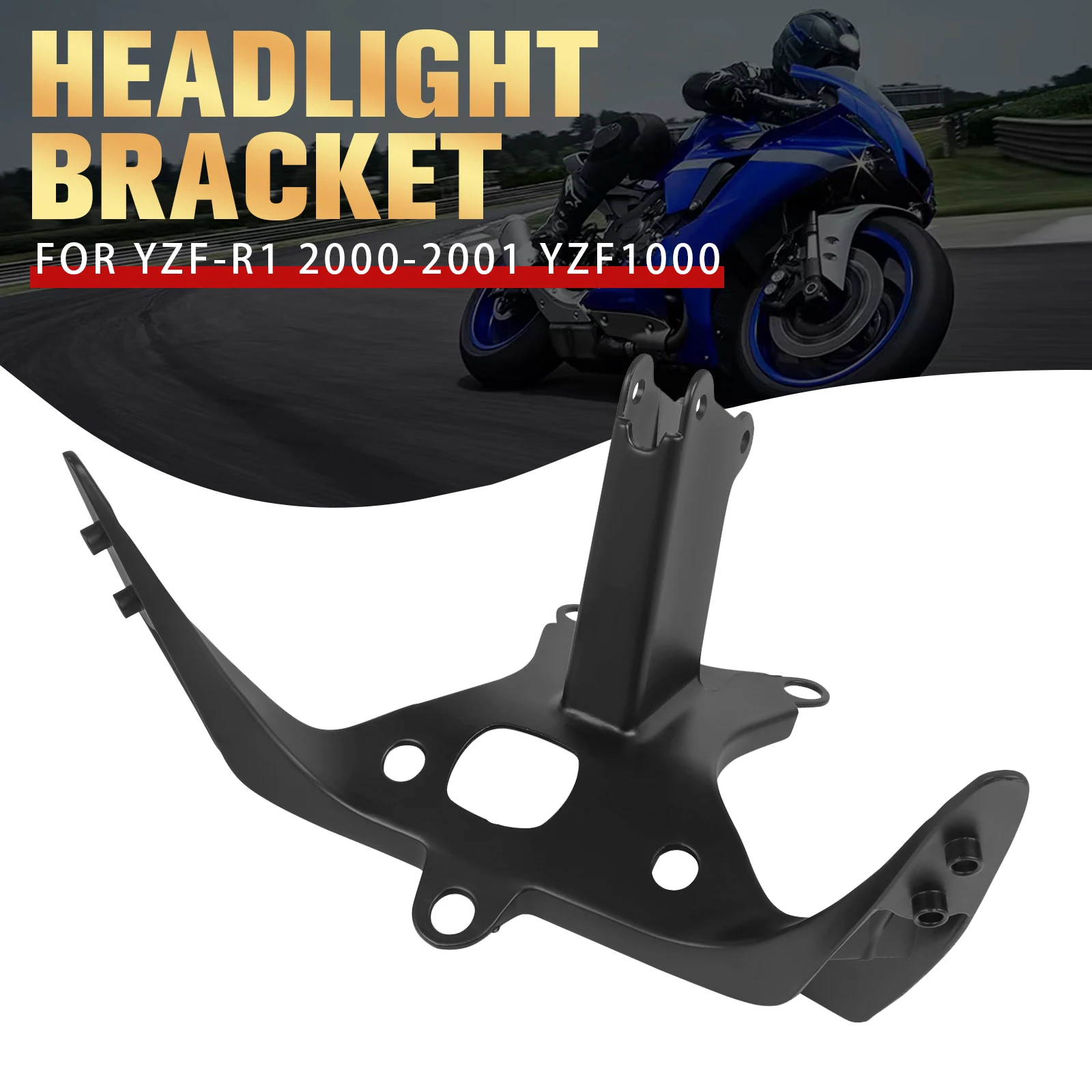 

For Yamaha YZF-R1 YZF1000 YZF R1 YZFR1 2000 2001 Motorcycle Accessories Headlight Bracket Holder Upper Fairing Stay Head Cowling