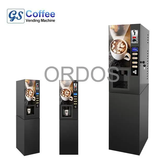 Dispensador automático de café, máquina expendedora de café instantáneo comercial con monedas