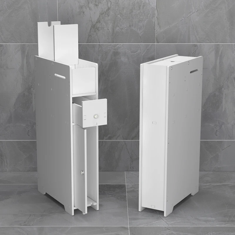 Bathroom toilet side cabinet narrow cabinet floor-standing waterproof storage cabinet多功能 toilet rack