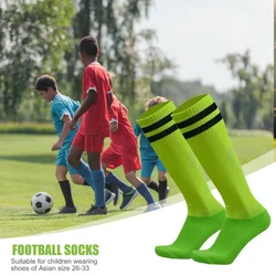 1 Pair Children Football Long Socks Cotton Spandex Kids Soccer Over Knee Socks Baseball Hockey Kids Sock Outdoor Sports Socks