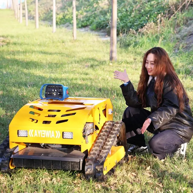 

Intelligent remote-controlled self-propelled lawn mower, tracked farm all terrain lawn mower, industrial grade