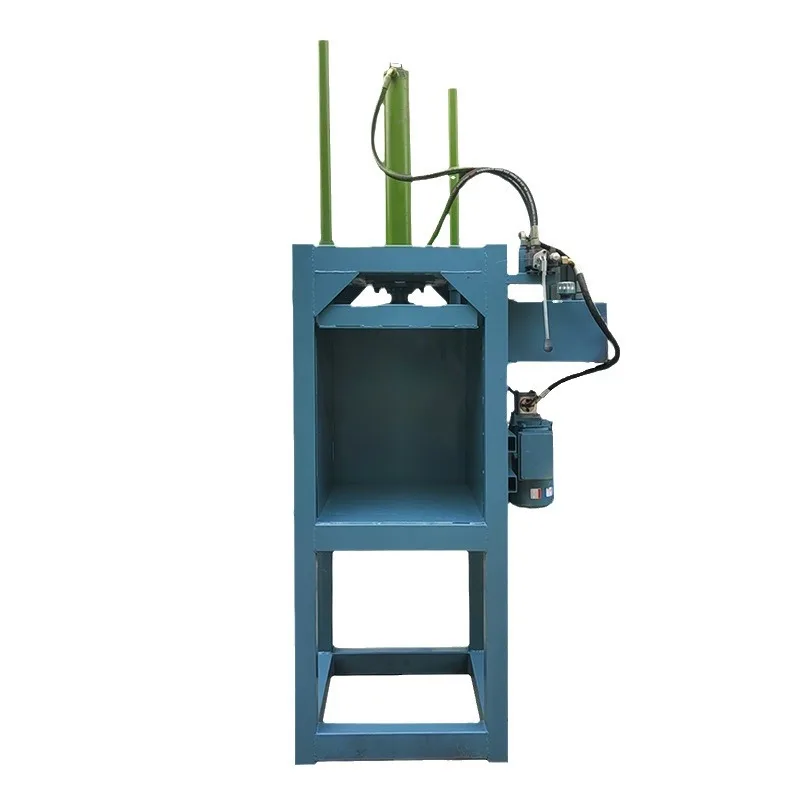 Small vertical hydraulic baler, garment woven bag compression and packaging machine
