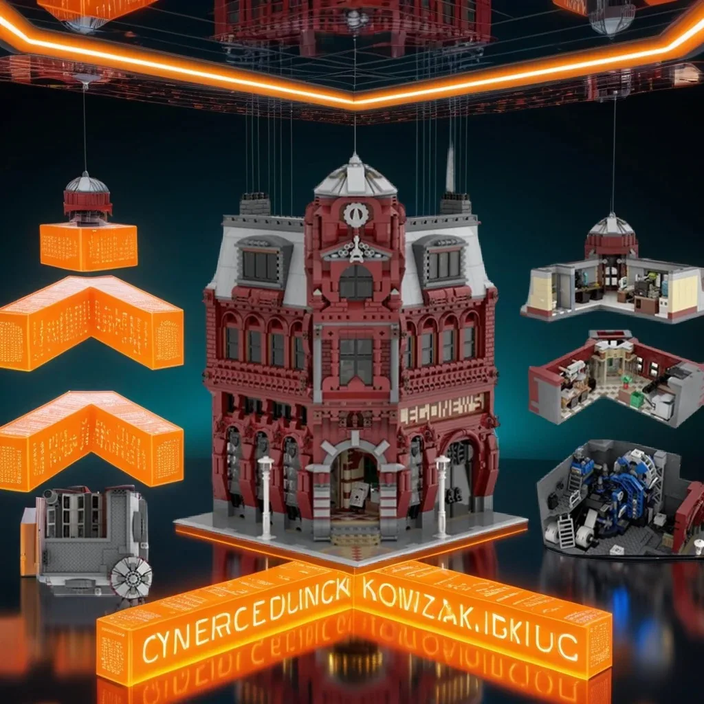 

4743pcs MOC The Newspaper Building Urban Architecture News Agency Scene Functional Area DIY Building Blocks Model Gift