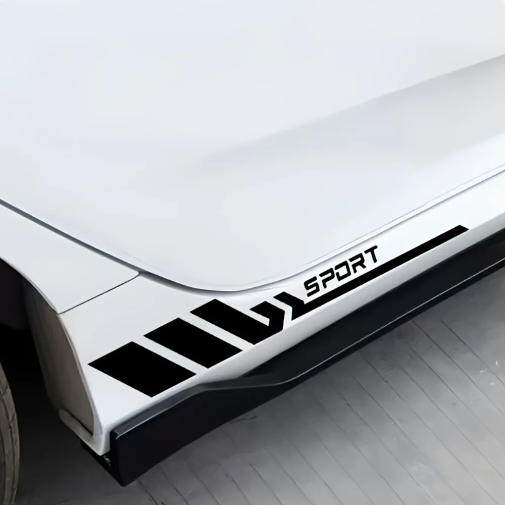 

1 Pair SPORT Side Stripe Vinyl Decals Waterproof Self-Adhesive Racing Stripes for Car Door Side Skirt Auto Body Sport Decor
