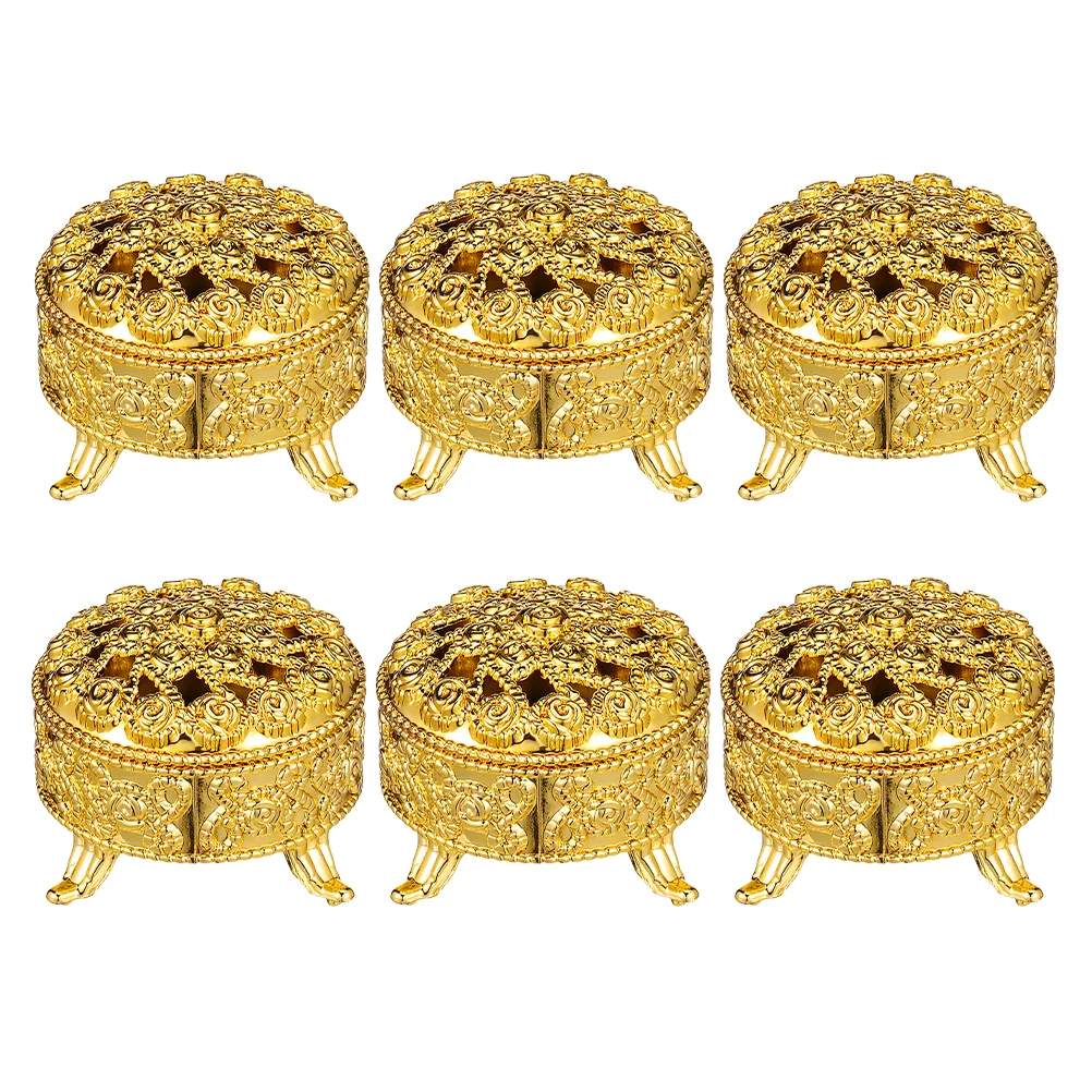 

6 Pcs Embossed Candy Gift Box Favor Boxes Mini for Favors Container Containers Party