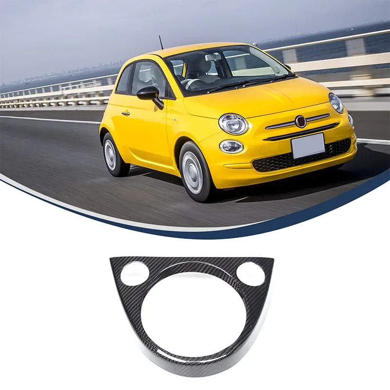 

Центральная панель переключения передач для Fiat 500 2010-2022, аксессуары для салона из натурального углеродного волокна, 1 шт.