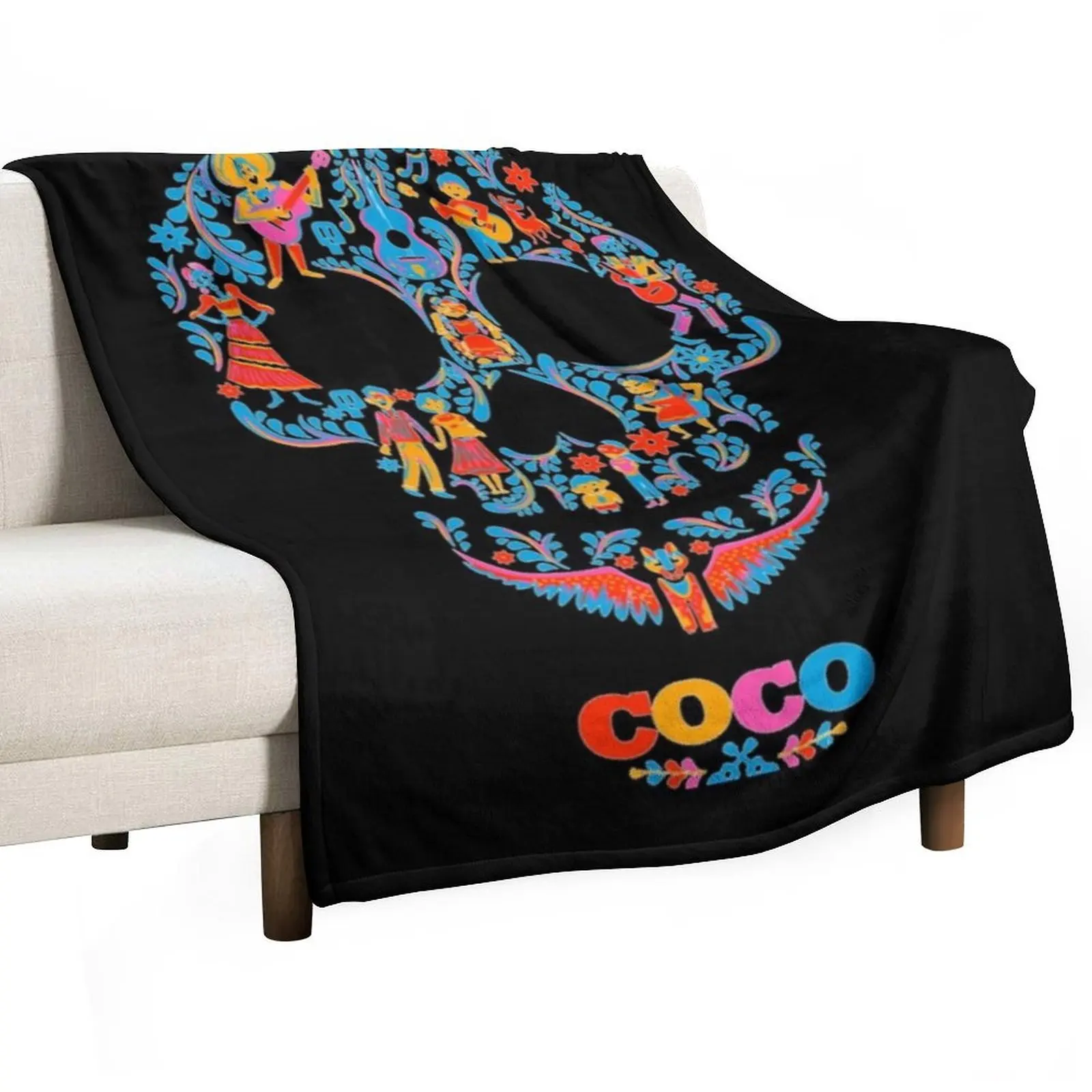 Coco T-ShirtHalloween Coco Throw Blanket Bed covers Furrys Thermals For Travel Blankets