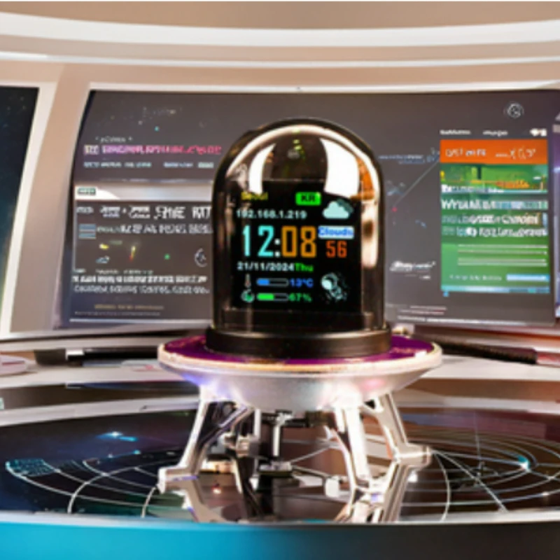 UFO-CLOCK Multi functional WIFI Weather Station Clock Creative Bitcoin Stock Exchange Rate Clock Desktop Decoration Gift