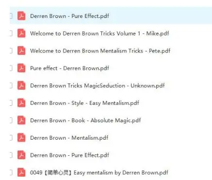 Derren Brown - Collection Magic tricks