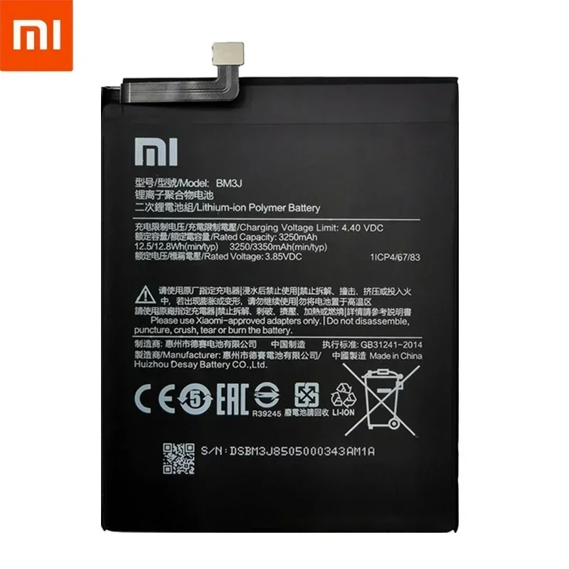 Xiao Mi Original Phone Battery BM3J For Xiaomi 8 Lite MI8 Lite High Capacity Polymer Replacement Battery 3350mAh Fast Shipping