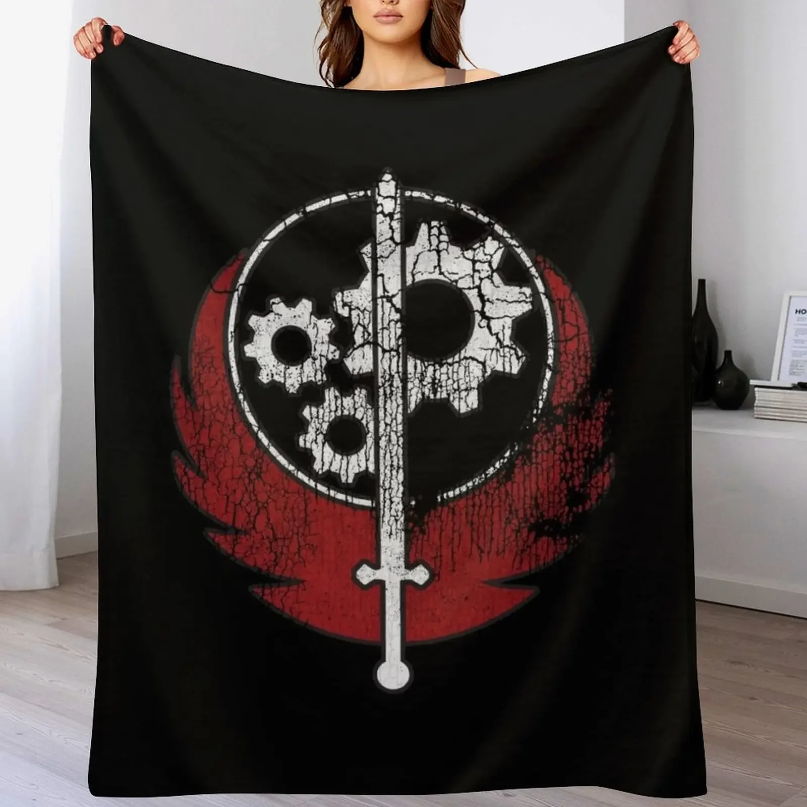 

Worn Appalachian Brotherhood of Steel Throw Blanket for winter Soft Plaid Tourist Luxury Designer Blankets