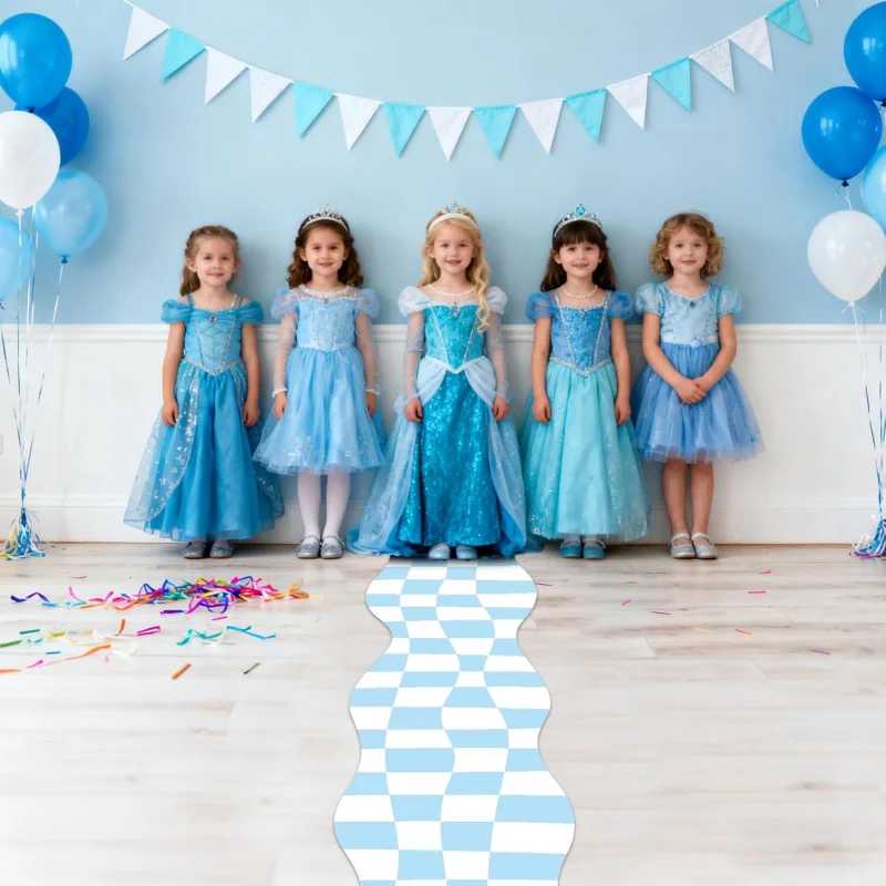 VIKAMA Checkerboard Runner Rug for Wonderland Party Fairytale Theme Wedding Birthday Baby Shower Decor Outdoor Home Decor view 5