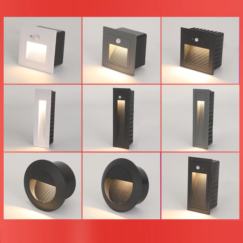 3w led passo luz feixe estreito pé lâmpadas escadas corredores cantos atmosfera decoração ao ar livre à prova dwaterproof água um feixe de luz