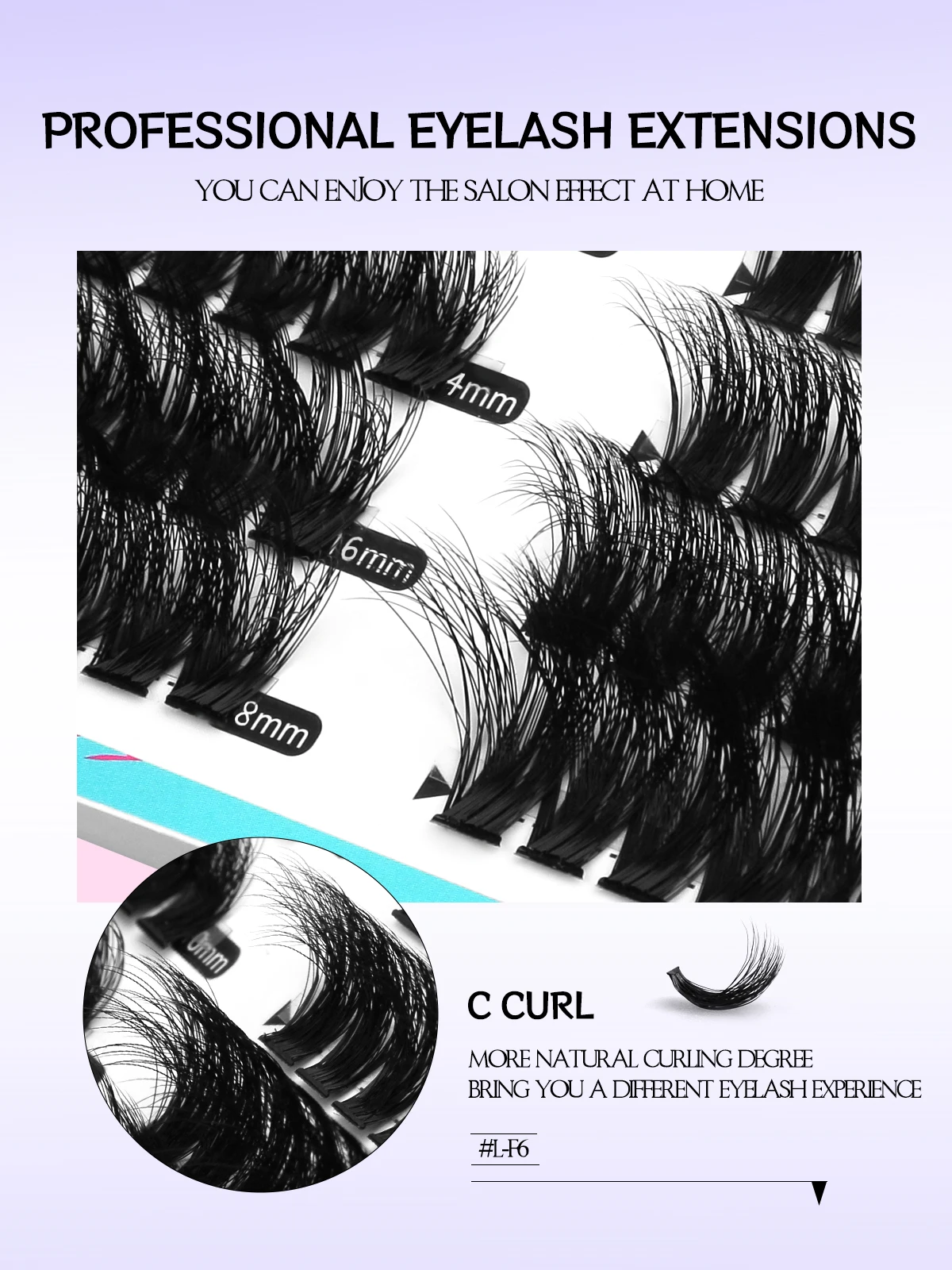 GROINNEYA 240 قطعة رموش عنقودية رقيق رموش فردية حجم سعة كبيرة فو المنك جلدة رمش تمديد ماكياج