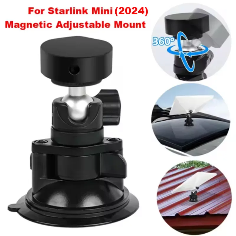 For Starlink Mini Adjustable Angle Suction Cup Mount Brackets Magnetic for StarLink Mini RV Yachts Camper Roof Racks Accessories