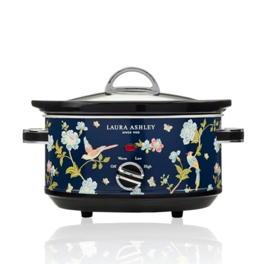 

3.7 Quart Slow Cooker in Elveden Navy for Home Use Durable Ceramic Interior with Long-Lasting Color and Even Heat Distribution