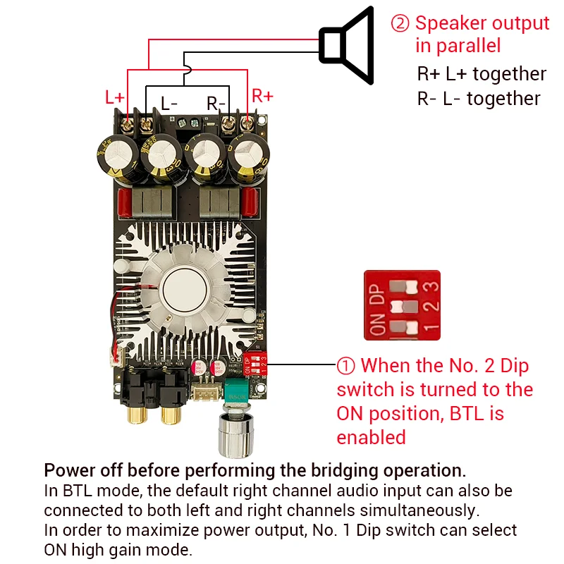 ZK-1602 Pure Rear Digital Power Amplifier Board High Power