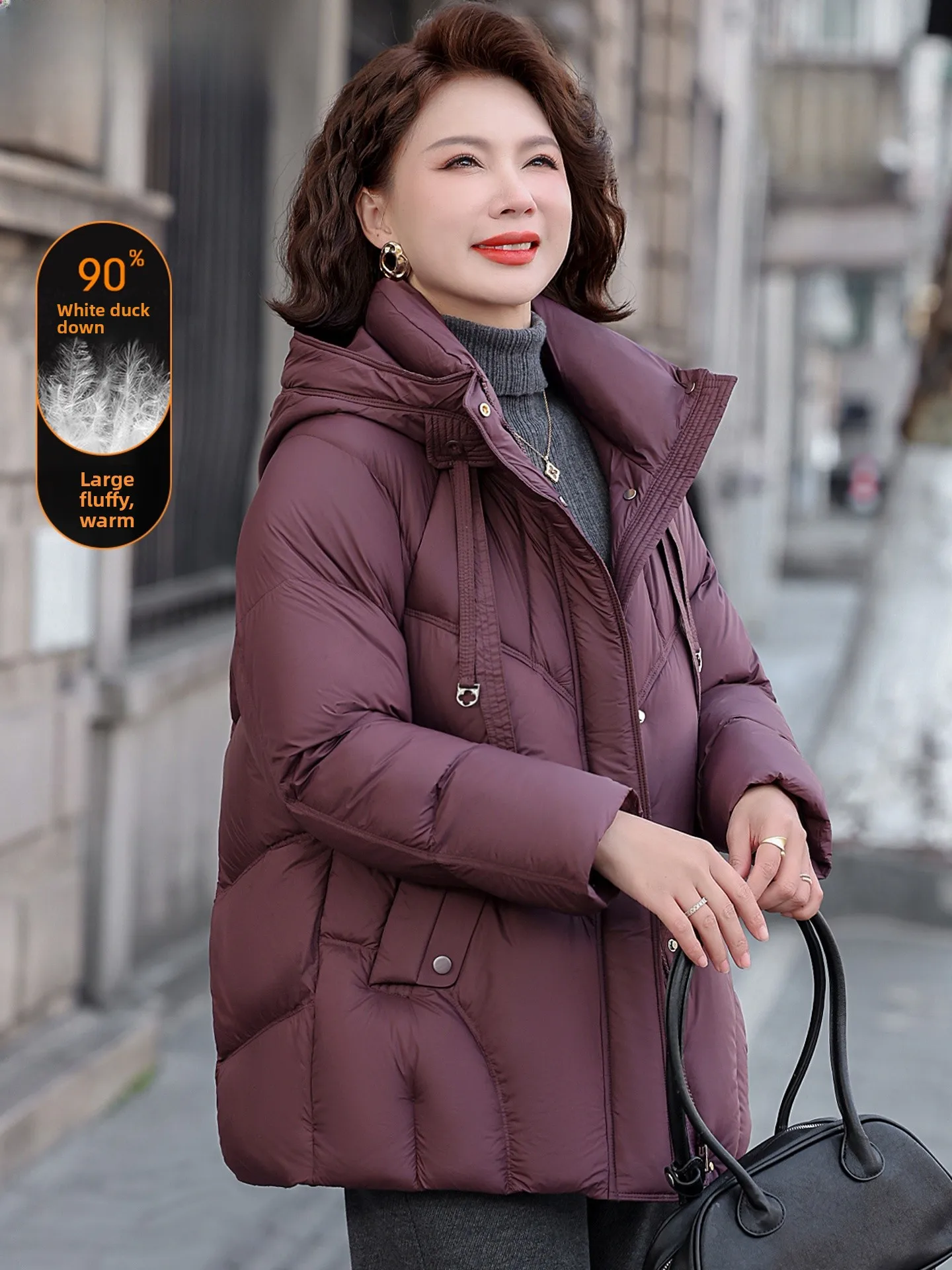 

Теплая женская зимняя модная куртка свободного кроя с капюшоном, 95% полиэстер, 5% прочие волокна, на молнии, утепленная хлопком