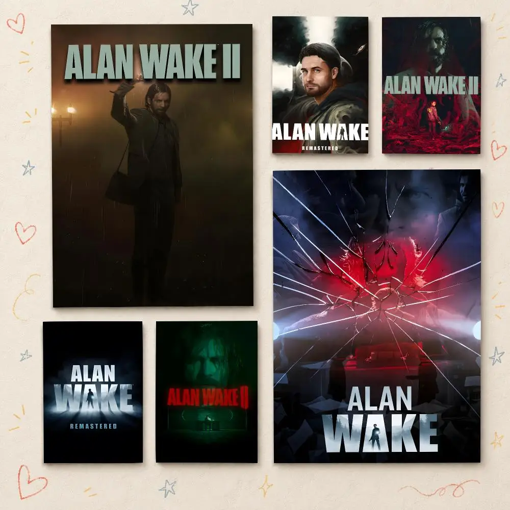 Game Psychological Horror A-Alan Wake Poster HD PP Wall Decor for Living Room Bedroom Gaming Room Cafe Unique Gift